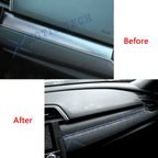 Carbon Fiber Inner Center Dashboard Console Overlay Decals for Honda Civic (2016-2021)