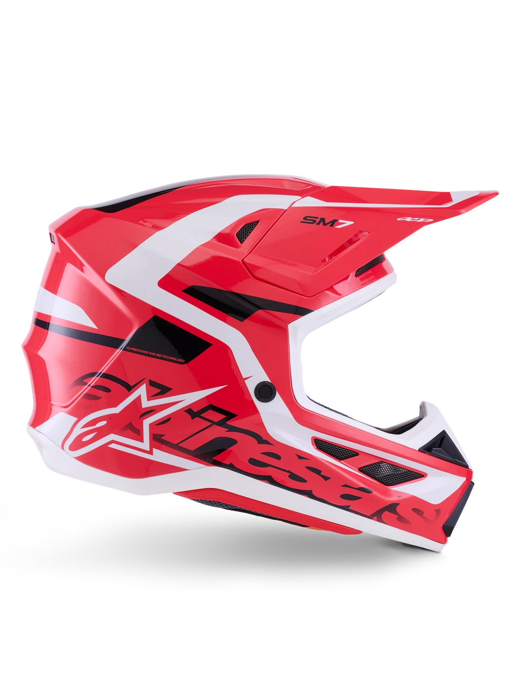 Alpinestars SM7 Deed Helmet for Offroad (X-Large, Red/Black/White Gloss)