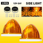 2X Amber Flash Watermelon Light for Universal Truck Trailer (EXV)