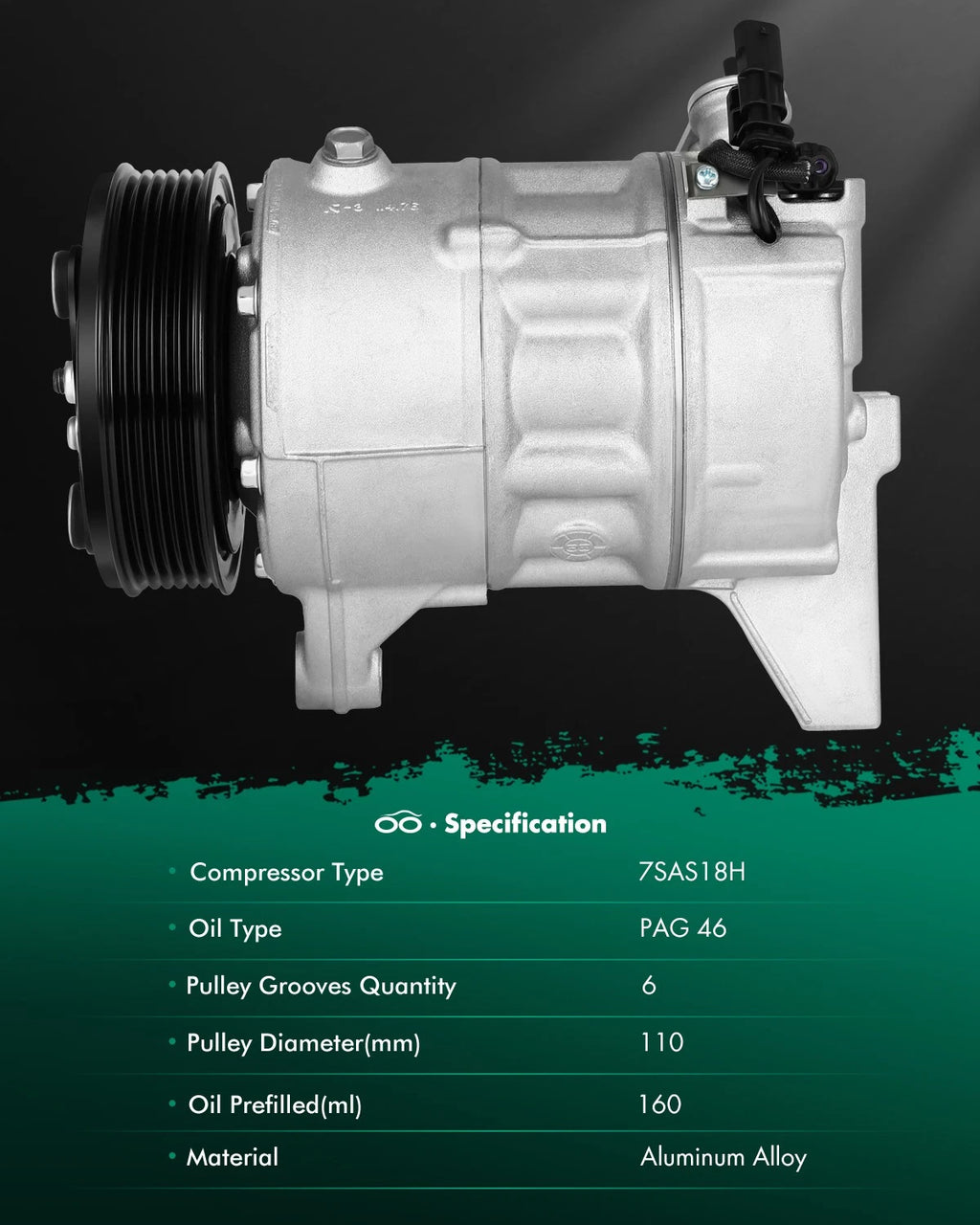 A/C Compressor for Chevrolet Traverse 3.6L (2013–2016) 6513003