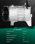 A/C Compressor for Chevrolet Traverse 3.6L (2013–2016) 6513003
