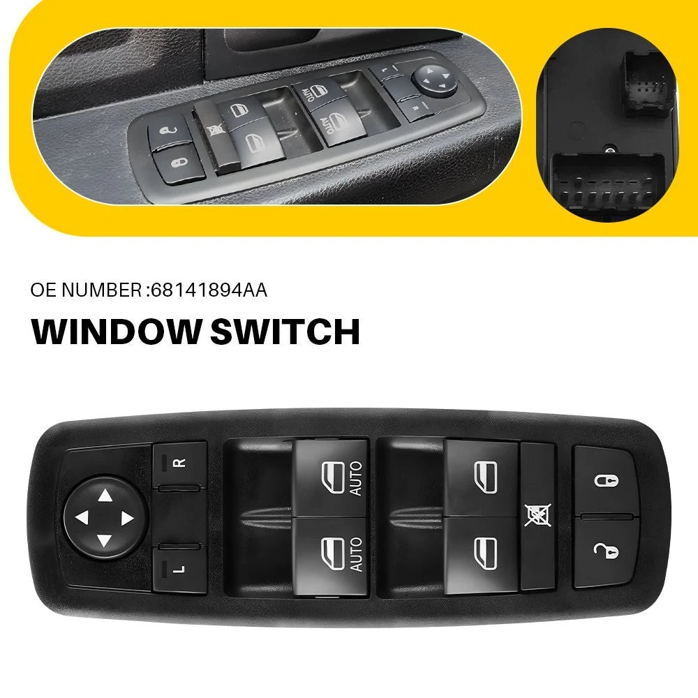 Front Master Power Window Switch for Jeep Cherokee (2014–2017) 68141894AA