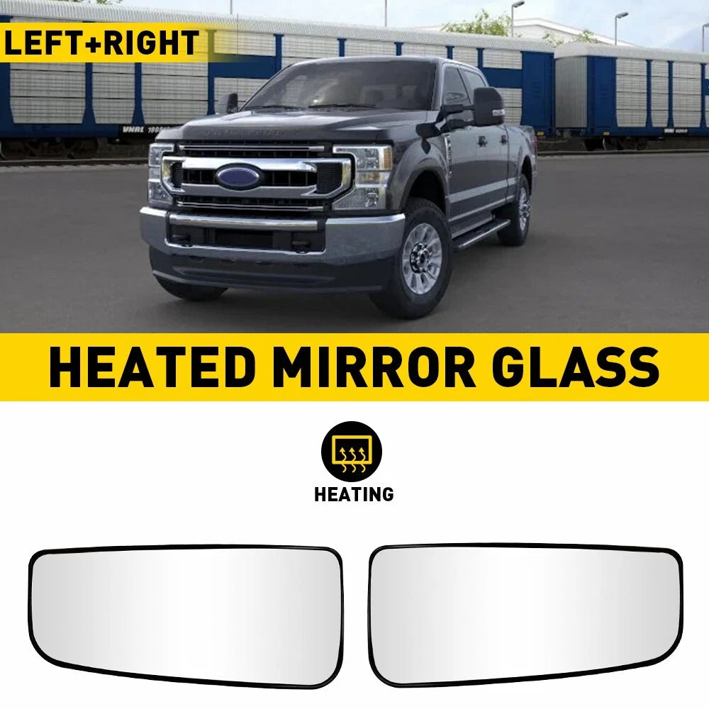 Set of 2 Heated Tow Mirror Glass for Ford F150 F250 F350 F450 F550 (2015–2022)