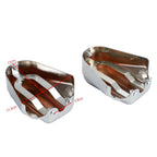 Set of 2 Bar Shield Rear Axle Covers for Harley Softail FLS FLSTN (2008–2020) Chrome T9