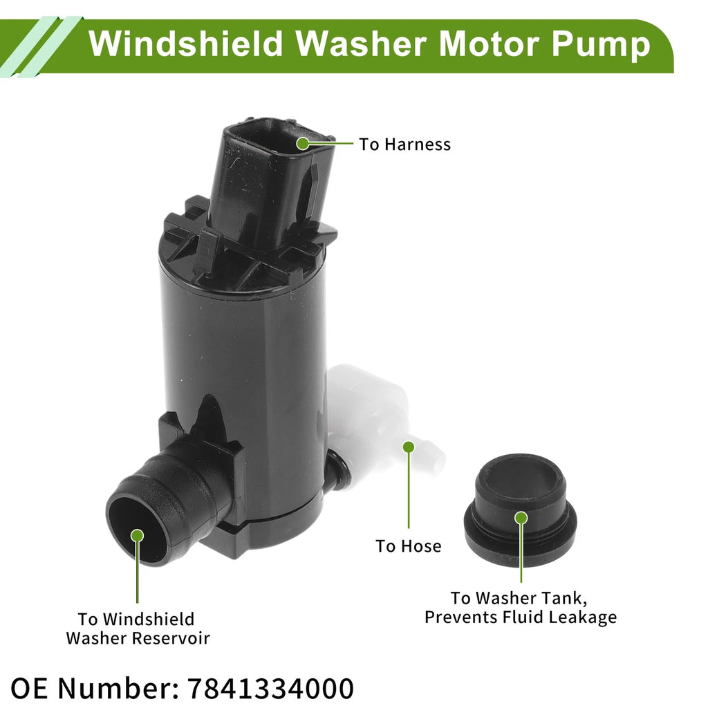 Windshield Washer Pump w/Grommet for Kia Sedona (2002–2005)
