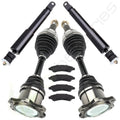 Front CV Axle & Brake Pads & Struts for GMC Sierra 1500 (2005–2006)