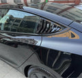 Gloss Black Rear Window Louver Shutter Cover Trim for Tesla Model 3