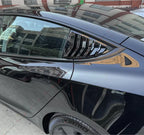 Gloss Black Rear Window Louver Shutter Cover Trim for Tesla Model 3