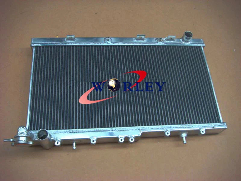 Aluminum Radiator & Black Hose for Nissan Pulsar N14 N15 GTIR SR20DET (91-00)