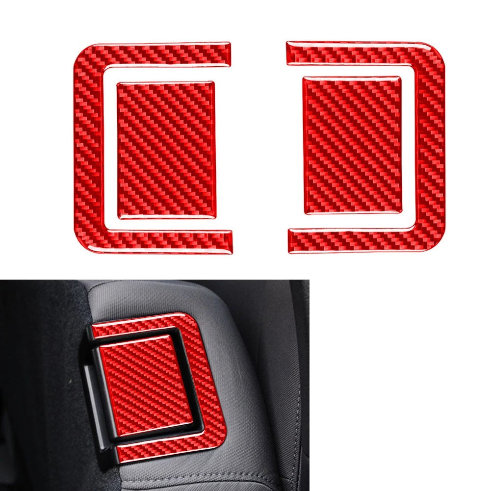 Set of 4 Carbon Fiber Rear Seat Adjustment Panel Cover Trim for Toyota Tundra (2014–2021)