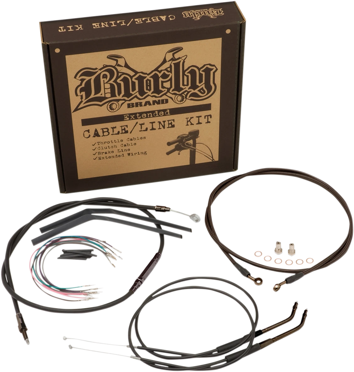 Cable Kit for Harley-Davidson XL Sportster (2007–2013) - 14" Handlebars, Black Vinyl