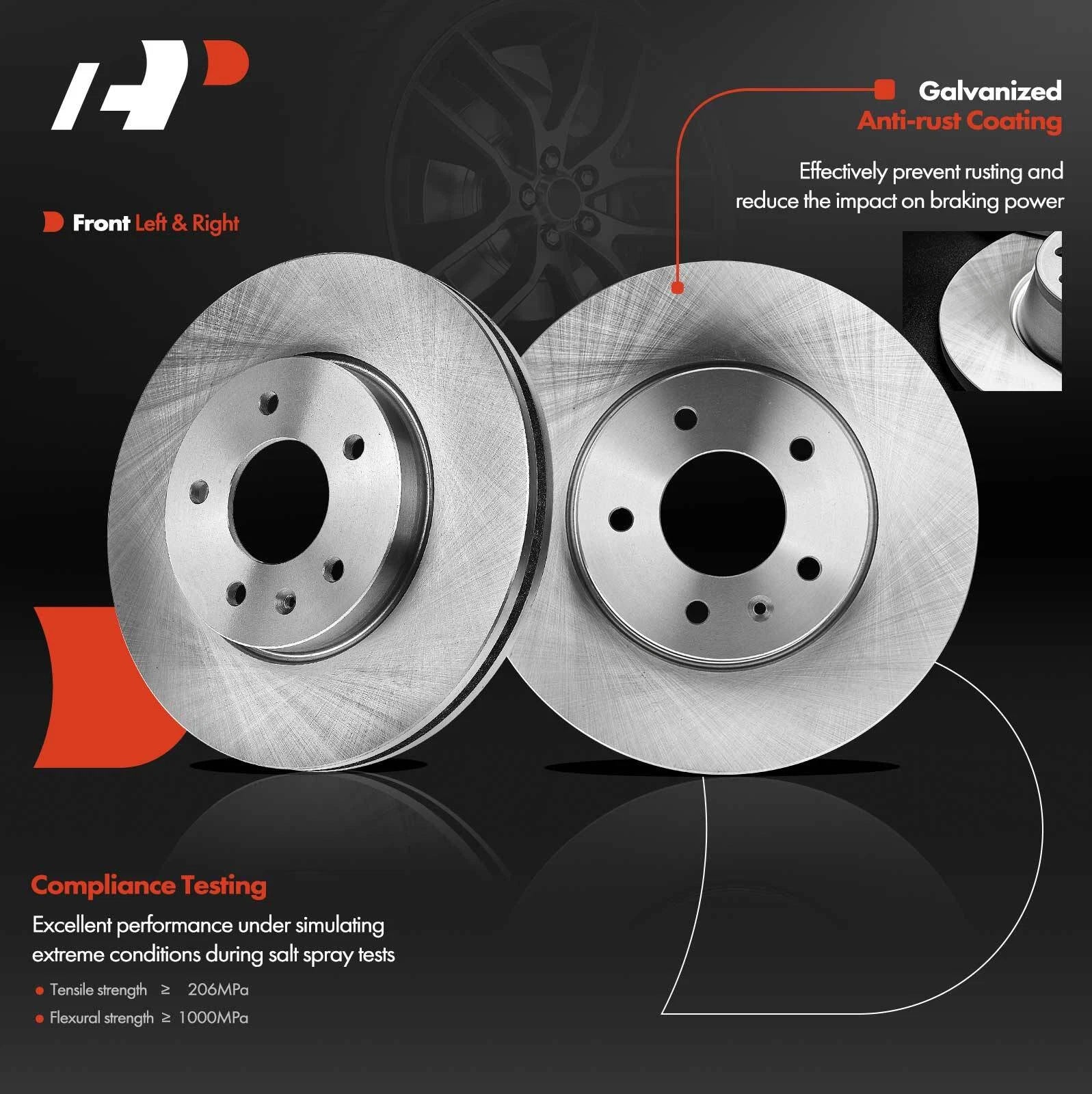 Front Disc Brake Rotors for Chevrolet Equinox (2007–2009)