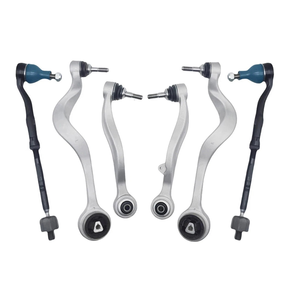 Set of 6 Front Lower Control Arm and Tie Rod Assembly for BMW 525i 528i 530i 540i (1997–2003)
