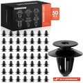 50Pcs Nylon Black Interior Door Trim Panel Retainer Clips for BMW