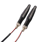2 x Motorcycle Indicator Lights Amber Flowing Sequential Design