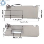 Left Driver Sun Visor with Lights for Dodge Ram 1500 2013–2021, 2500 3500 2013–2018