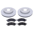 Front Brake Kit Set of 4 for Buick Enclave, Acadia (2013–2017) - 325mm Disc Rotors, Ceramic Pads
