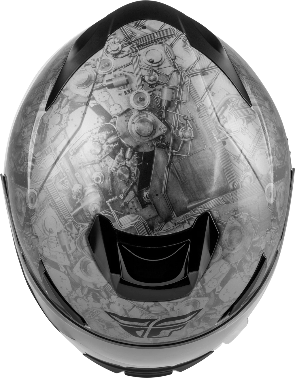 Fly Racing Sentinel Mech Full-Face Helmet for Street (X-Large, Black/White/Grey)