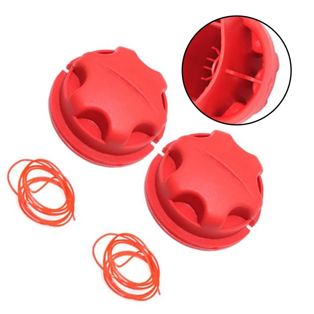 2X Bump Head Knob for Toro Trimmer (51954-51998) Red ABS with Extra Line