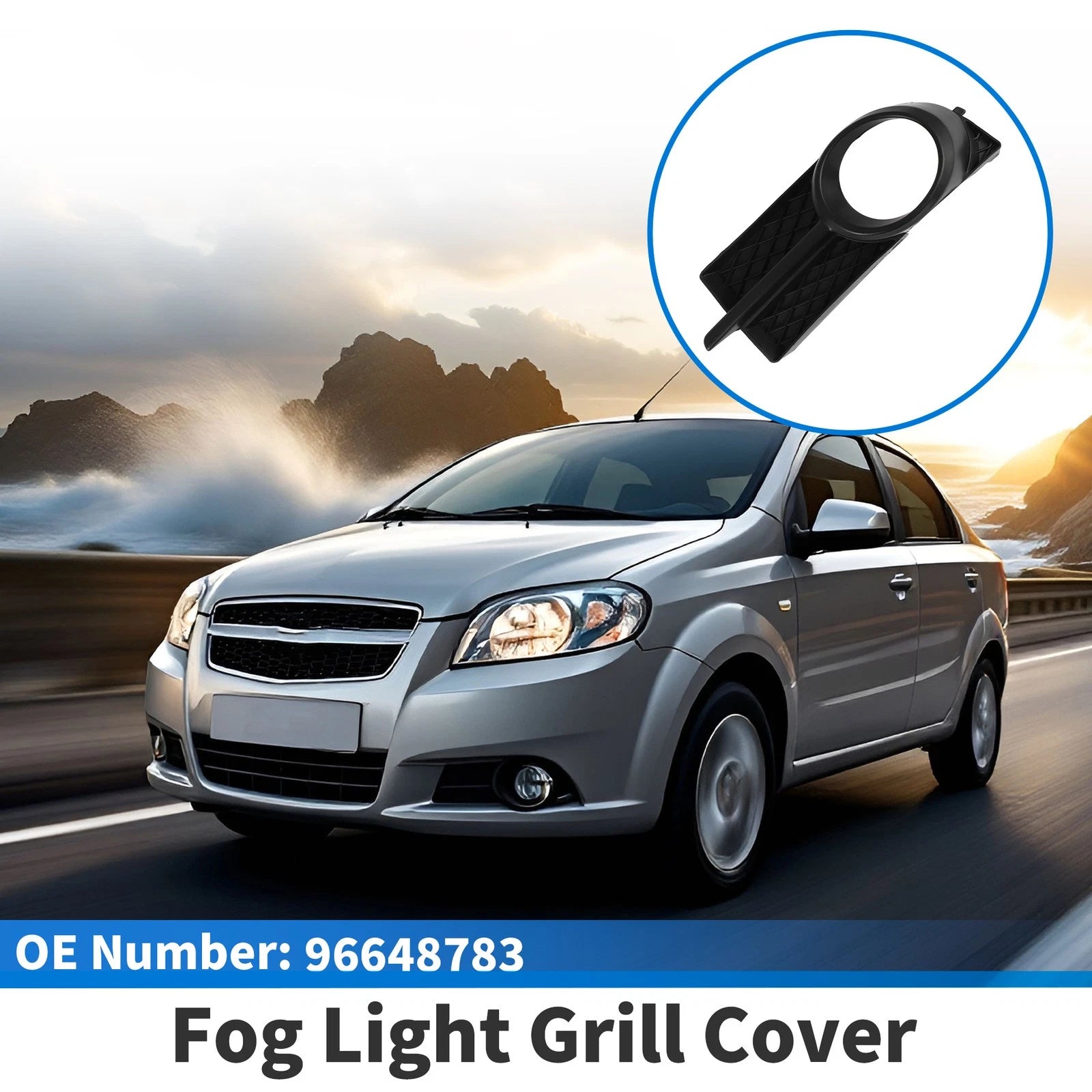 Fog Light Grill for Chevrolet Aveo (2007–2011) No. 96648783