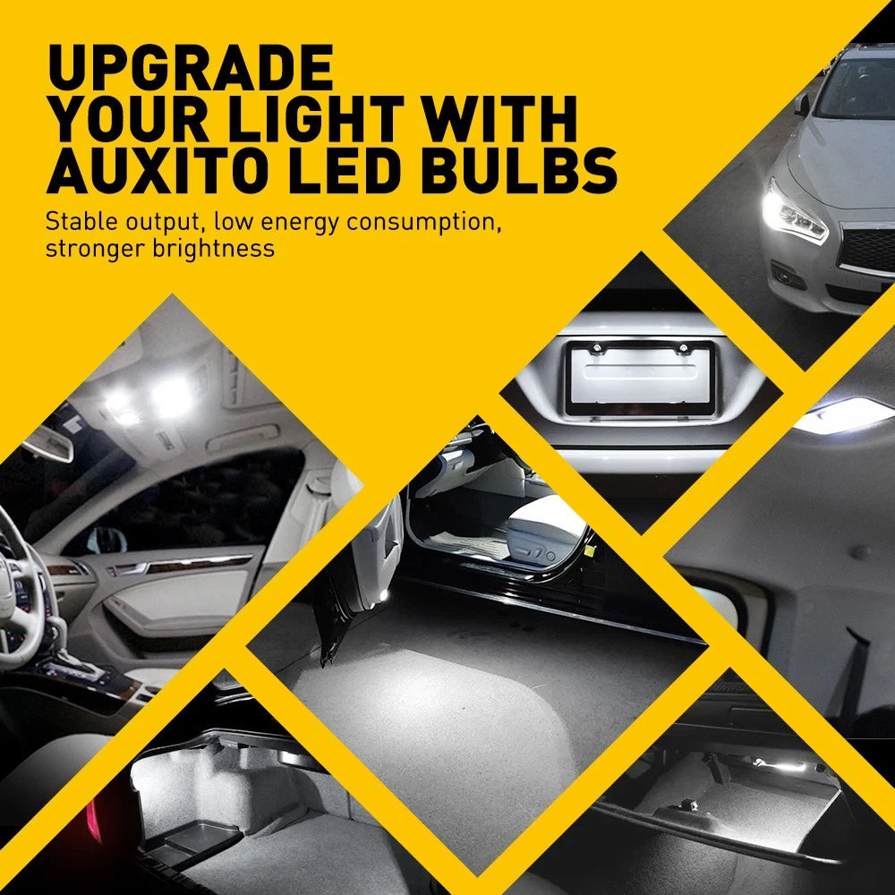 2X T10 LED License Plate Light Bulbs for Make Model