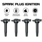 Set of 4 Ignition Coils for Nissan Sentra 2000-2001 1.8L L4 22448-4M500 UF326