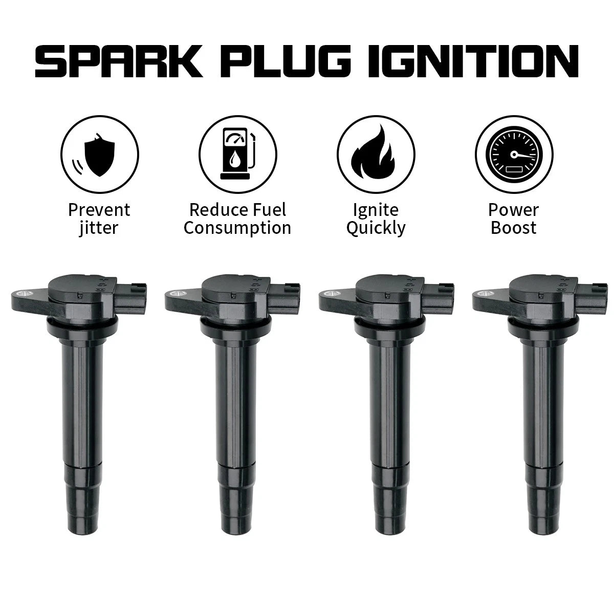 Set of 4 Ignition Coils for Nissan Sentra 2000-2001 1.8L L4 22448-4M500 UF326
