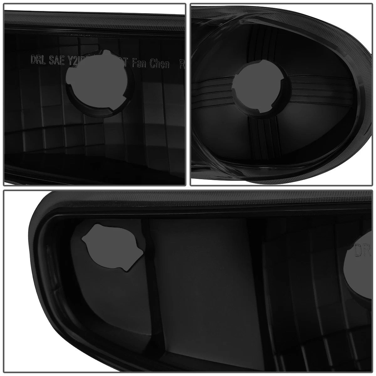 Tinted Amber Side Headlight Bumper Lamps for GMC Sierra/Yukon (2001–2007)