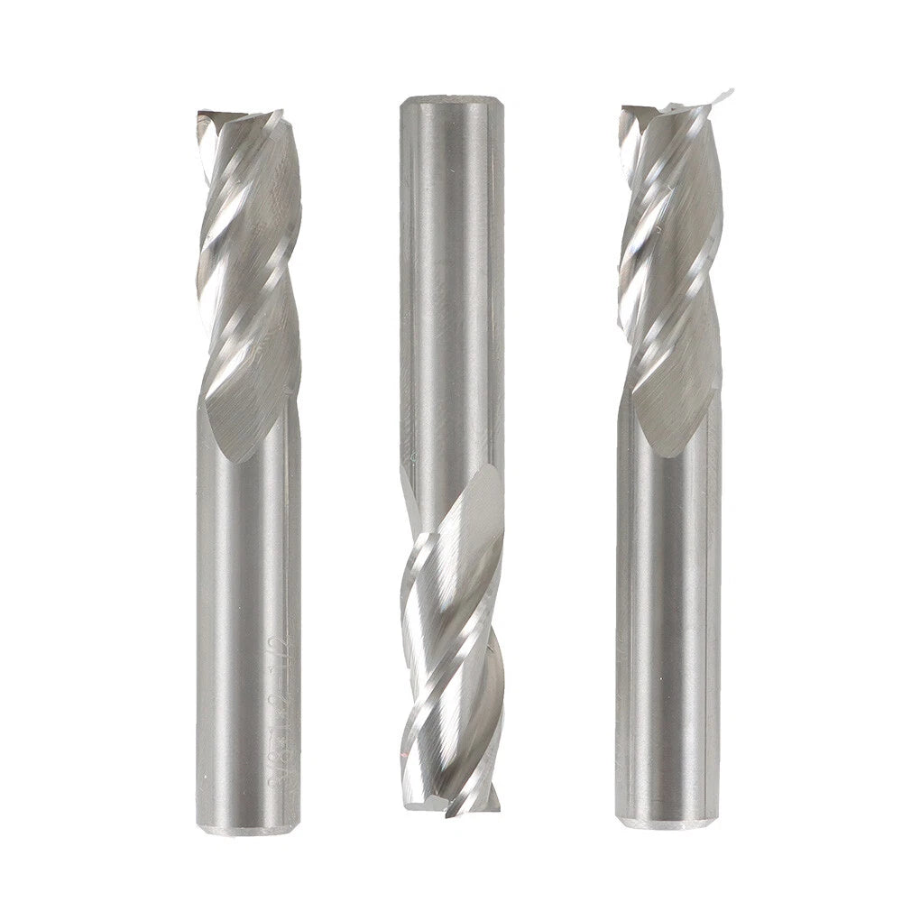 Set of 3 End Mills for Precision Milling