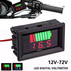 2X 12V 72V Digital Voltmeter Battery Gauge for Car Marine Motorcycle