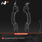 2x Tie Rod End Outer for Toyota Camry Avalon Lexus ES250 ES350 (2013â2017)