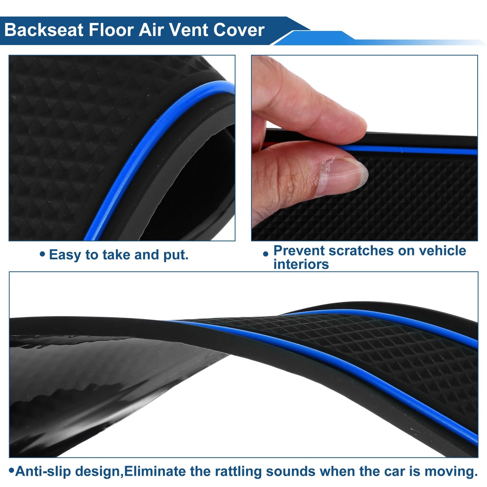 14 Pcs Non-Slip Mat for Toyota C-HR ZYX10/NGX50 (2016–2023) PVC Blue