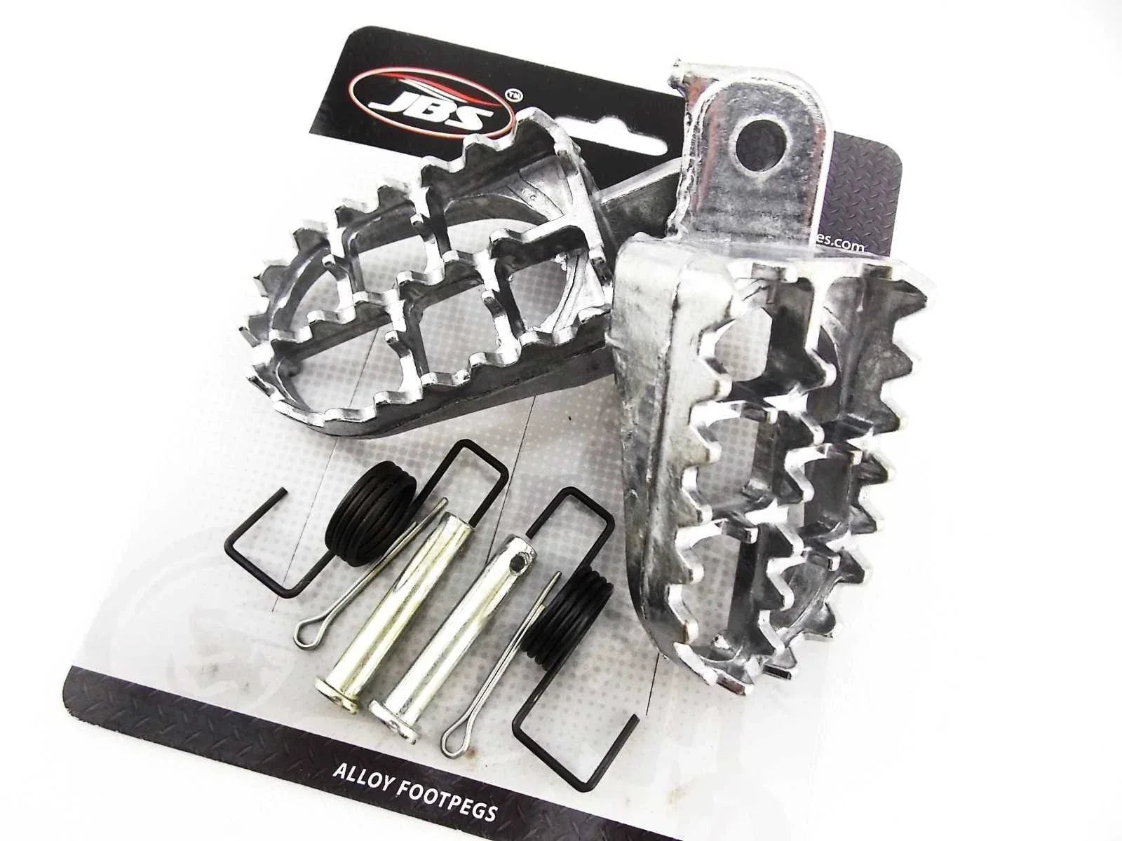 Yamaha TT250 80-93 Silver Foot Pegs Set (Left & Right Pair)