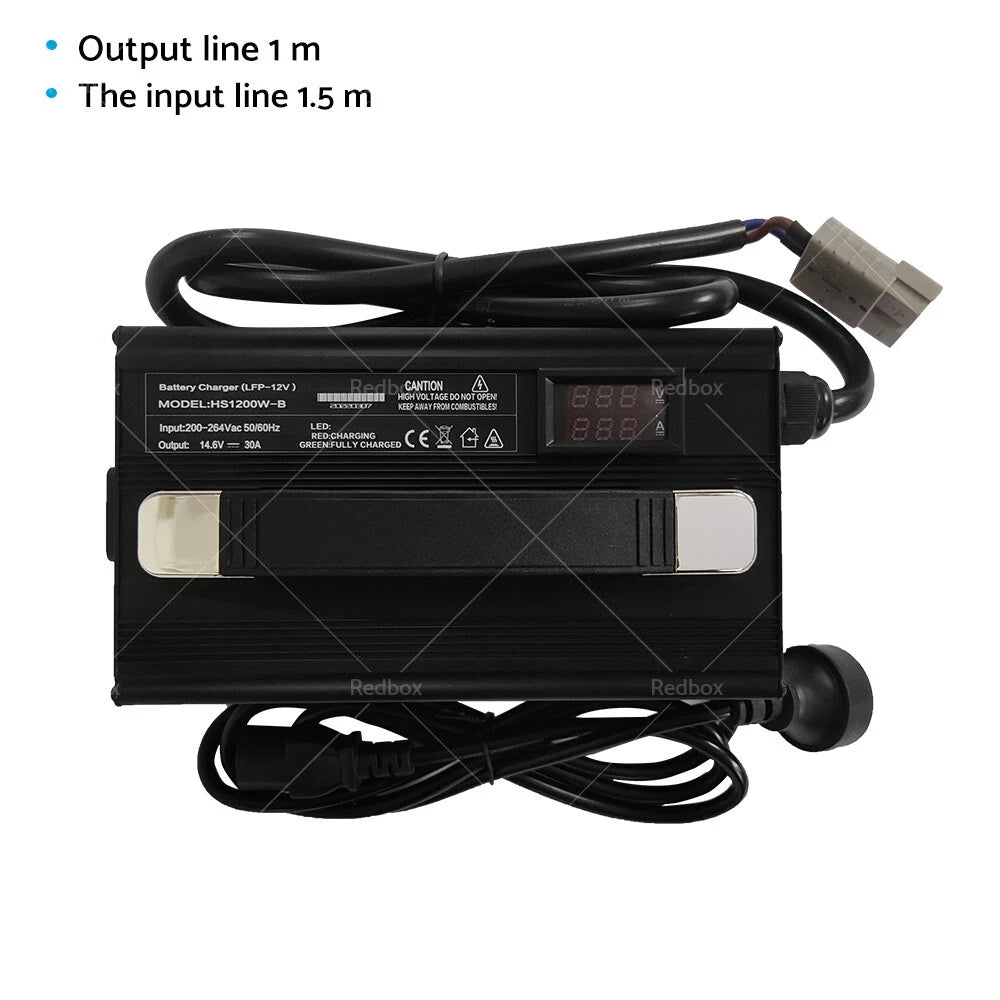 30A AC/DC Lithium Battery Charger for LiFePO4 (LED Display)