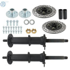 Rear Axle Kit for Go Kart Golf Cart ATV (5" Wheels, 3 Stud Hub)