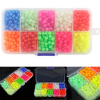 Fishing Beads Assortment Set (1000 pcs) - Soft Plastic Oval Round Eggs