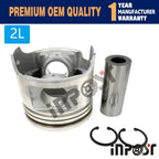 Set of 4 Pistons with Rings for Toyota 2L-T, 2L-TE, 2L-THE (1975–1985)