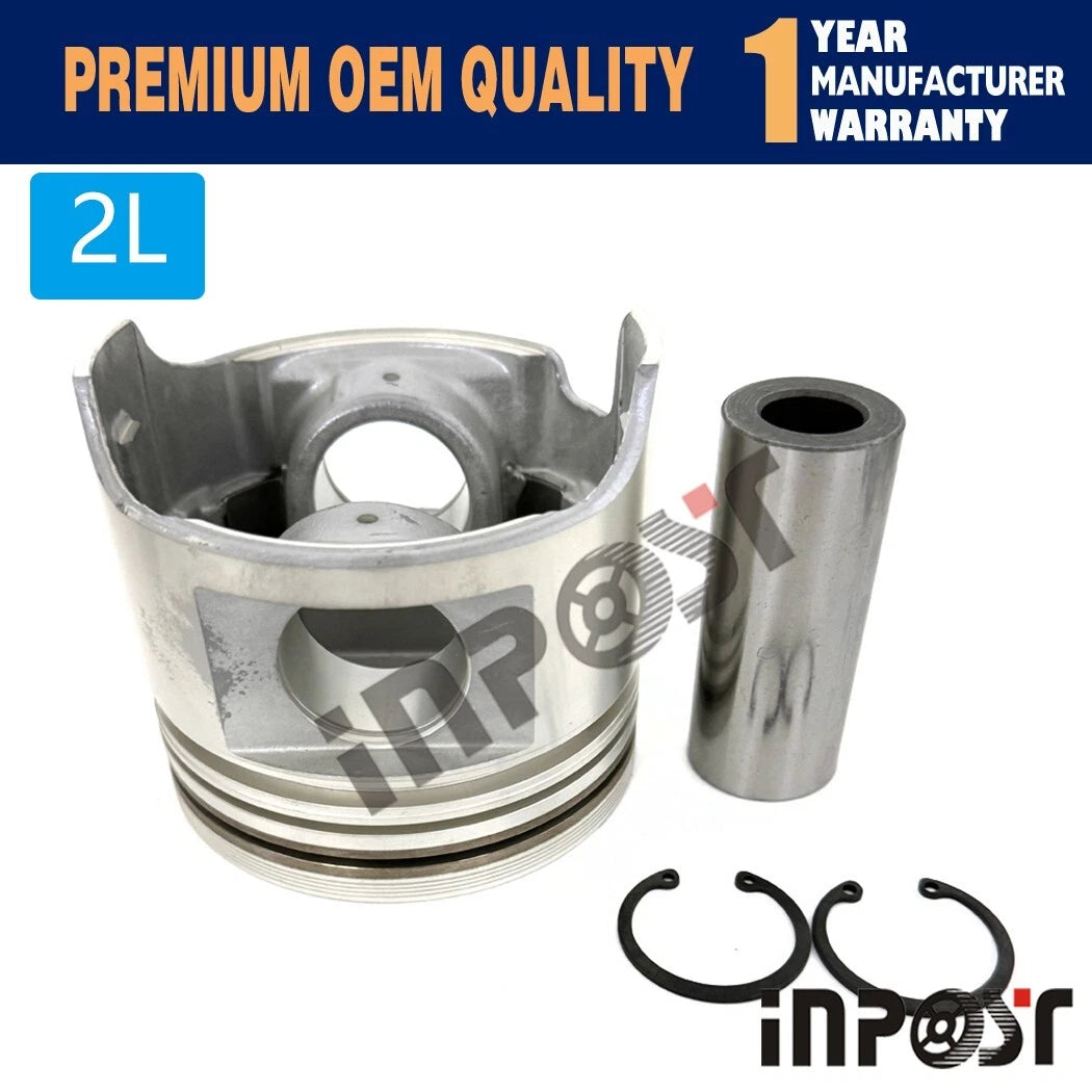 Set of 4 Pistons with Rings for Toyota 2L-T, 2L-TE, 2L-THE (1975–1985)