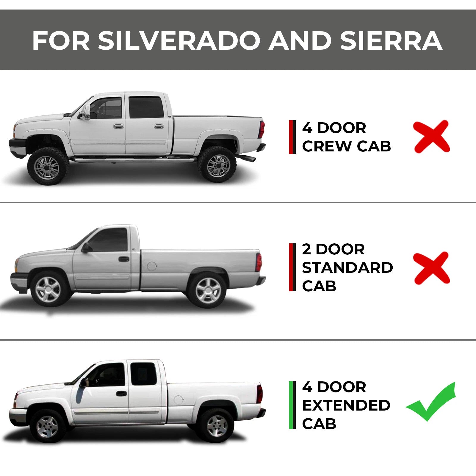 Rocker Panel for Chevy Silverado 1500 2500 3500 (1999-2007)