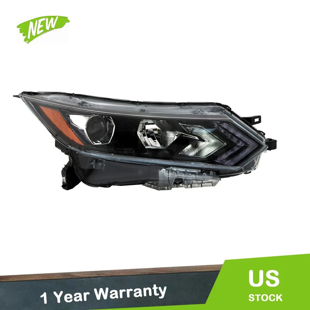 Headlight Assembly Projector for Nissan Rogue Sport (2020–2022) RH Black Halogen