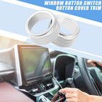 Set of 2 AC Control Switch Knob Covers for Toyota Tundra (2014–2021) Silver Tone