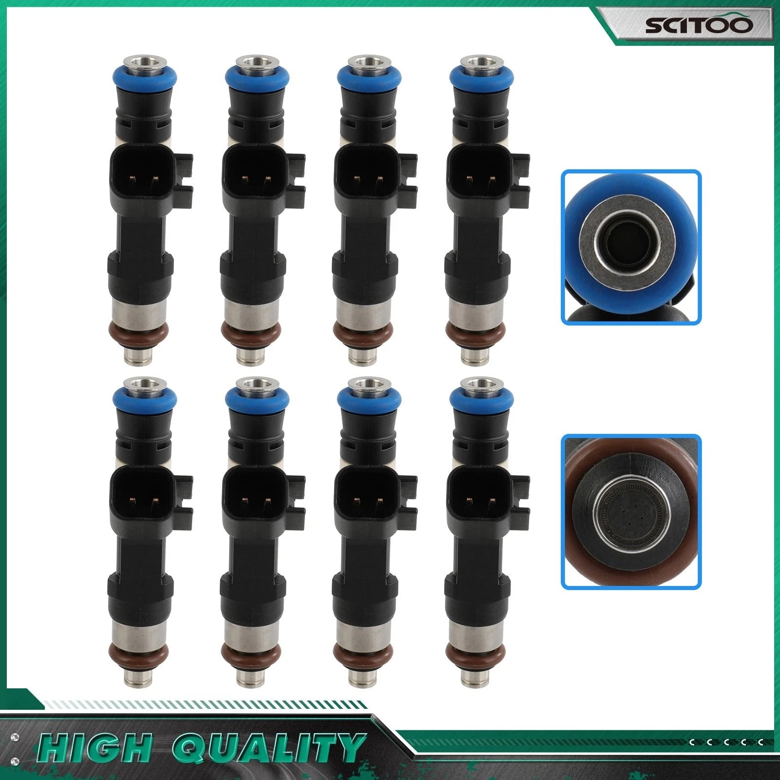 Set of 8 Fuel Injectors for Ford F-150 5.0L (2018–2020) & Mustang 5.0L (2018–2023)