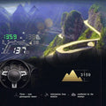 5.5" HUD Car GPS Head Up Display OBD2 Speed Warning MPH Fuel Consumption