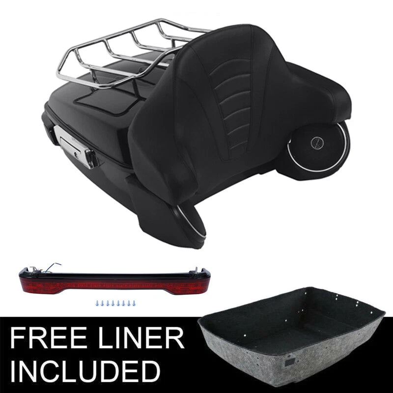 Trunk Pad Rack Tail Light Speakers for Harley Touring Road Glide (2014–2026)