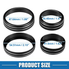 3pcs AC Mode Switch Knob Ring Cover for Nissan Rogue (2021–2022) Black