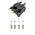 Set of 4 Hitachi Ignition Coils & Bosch Platinum Spark Plugs for Breeze Cirrus (L4)