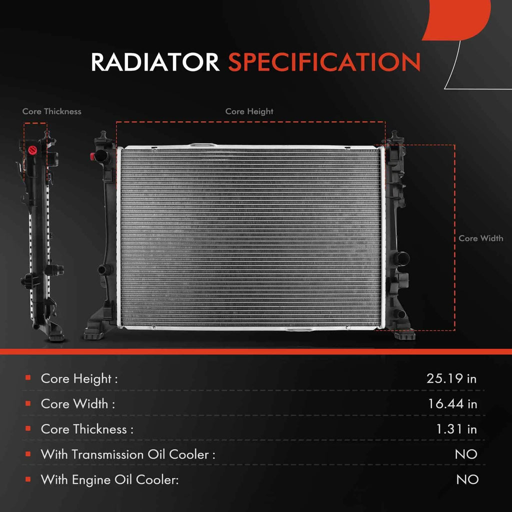 Radiator for Mercedes-Benz CLA250 CLA45 AMG (2014–2020)