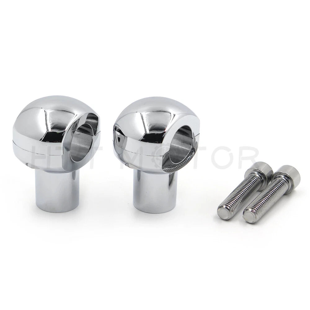 1" Chrome Handlebar Riser for Honda Suzuki Yamaha Kawasaki (Fit)