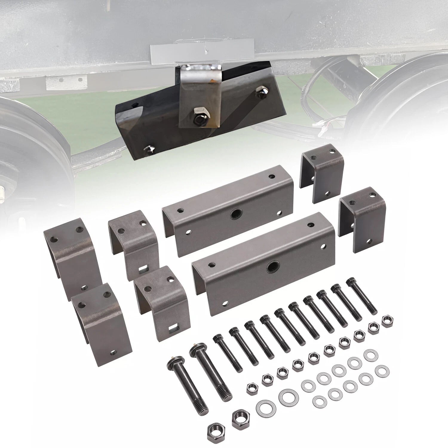 Tandem Axle Slipper Spring Trailer Hanger Kit for 2" Wide Slipper Spring
