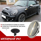 2Pcs Clear Amber LED Fender Side Marker Lamp for MINI Cooper (R55-R59)